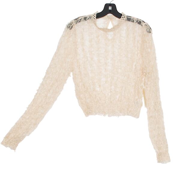 NWT Top Lace Sheer Cottage Romantic Coquette Prairie Feminine Ethereal Small - Picture 6 of 7